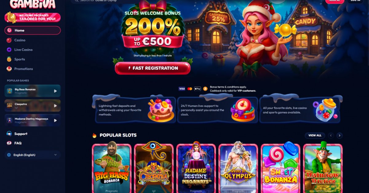 Aperçu interface Gambiva Casino